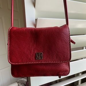 Red leather purse